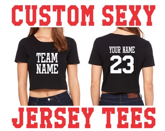 sports jersey crop top