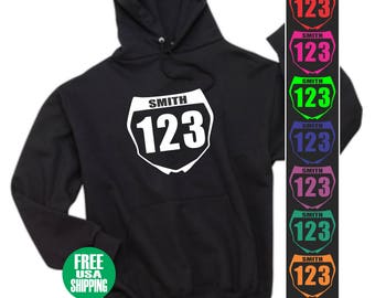 personalized motocross hoodies