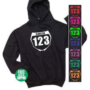 JUST RIDE Moto Mom Sprocket Motocross Number Plate Custom Personalized Hoodie Sweat Shirt JUST RIDE Moto Mom Sprocket Motocross Number Plate Custom Personalized Hoodie Sweat Shirt