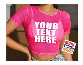 neon pink sheer top