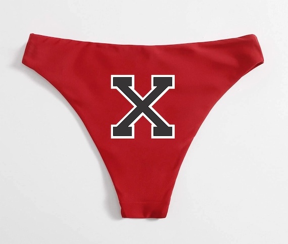 RED X BOTTOMS Bikini Panty Bathing Suit Underwear Panties Boy Shorts Undies Booty   Cute Halloween Costume Cosplay Black White "X"