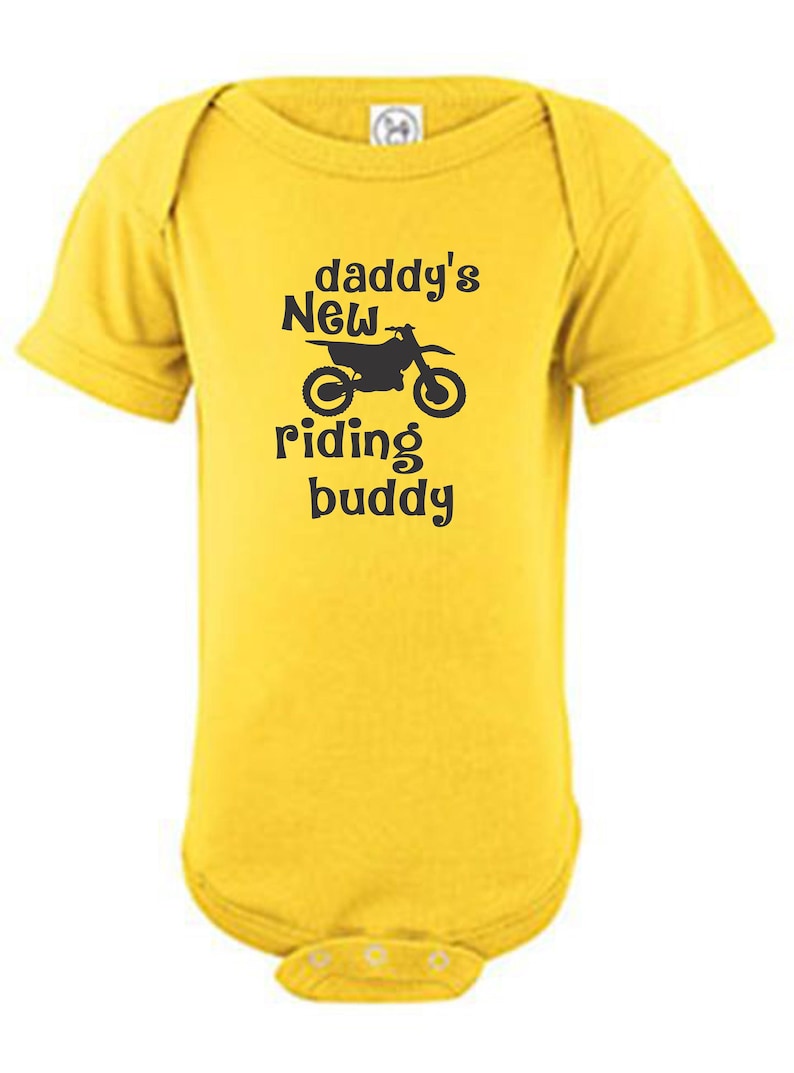 Daddy's New Riding Buddy Baby ONESIES ® 1 Piece Shirt Tee Etsy