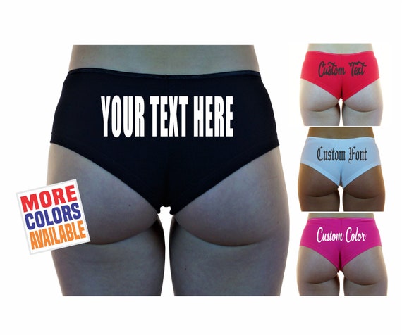 YOUR TEXT HERE Boyshorts Underwear Panties Boy Short Undies Ass Black Red  White Pink Custom Personalized Customized Name Print Gift -  Canada