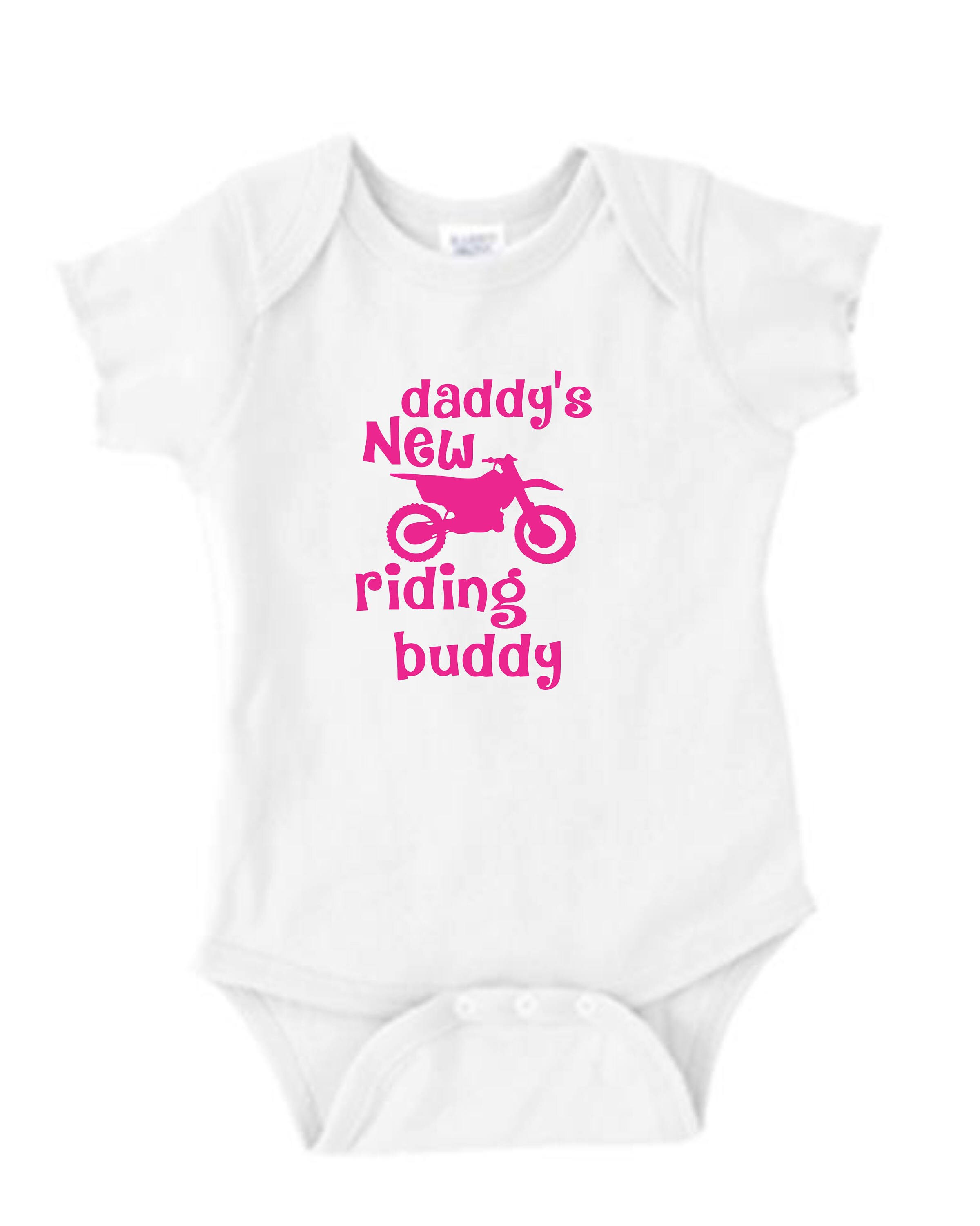 Daddy's New riding buddy Baby ONESIES ® 1 Piece Shirt Tee Etsy