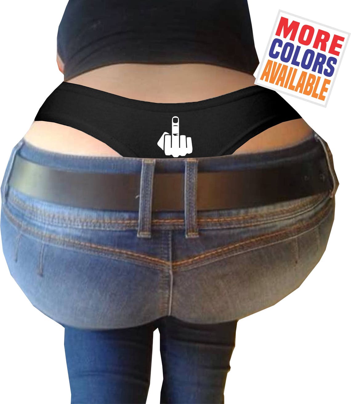 Middle Finger Thong Panties Underwear Whale Tail Ass Butt Etsy