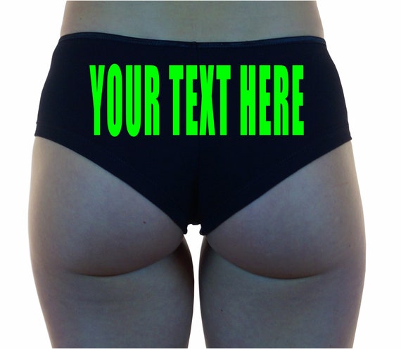 YOUR TEXT HERE Boyshorts Underwear Panties Boy Short Undies Ass