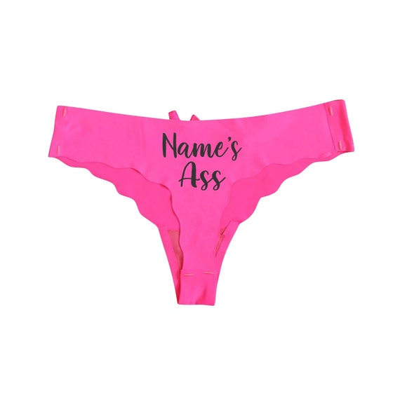 NAME'S ASS Hot Pink Thong Panties Underwear Whale Tail Plus Size