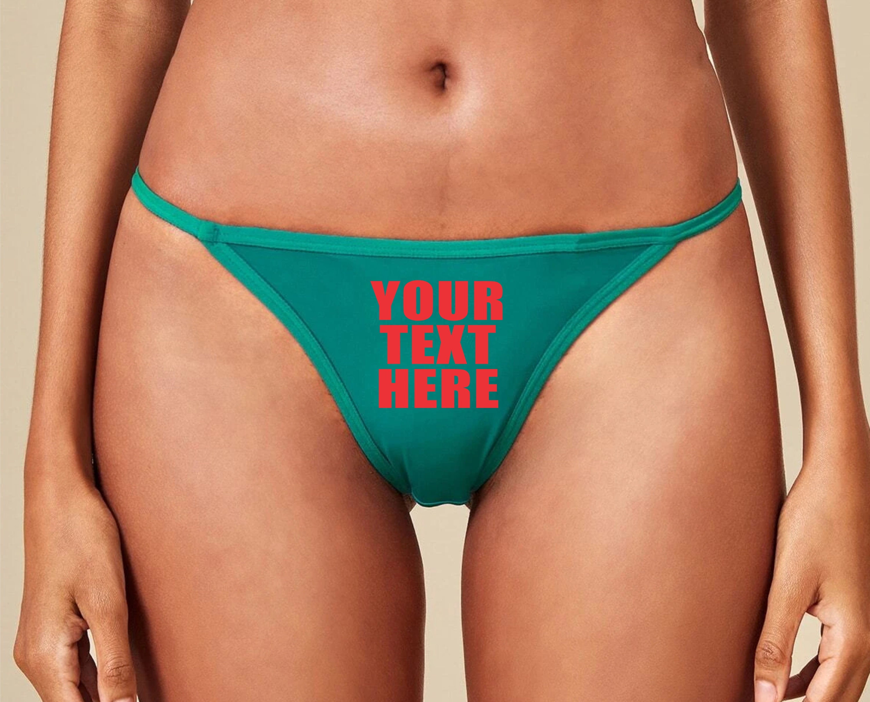 YOUR TEXT HERE Teal Navy Black G-string Thong Panties Underwear