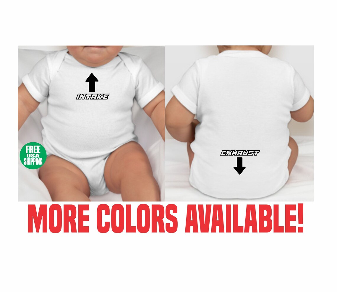 INTAKE EXHAUST Baby ONESIES ® One Piece Shirt Tee Bodysuit Etsy