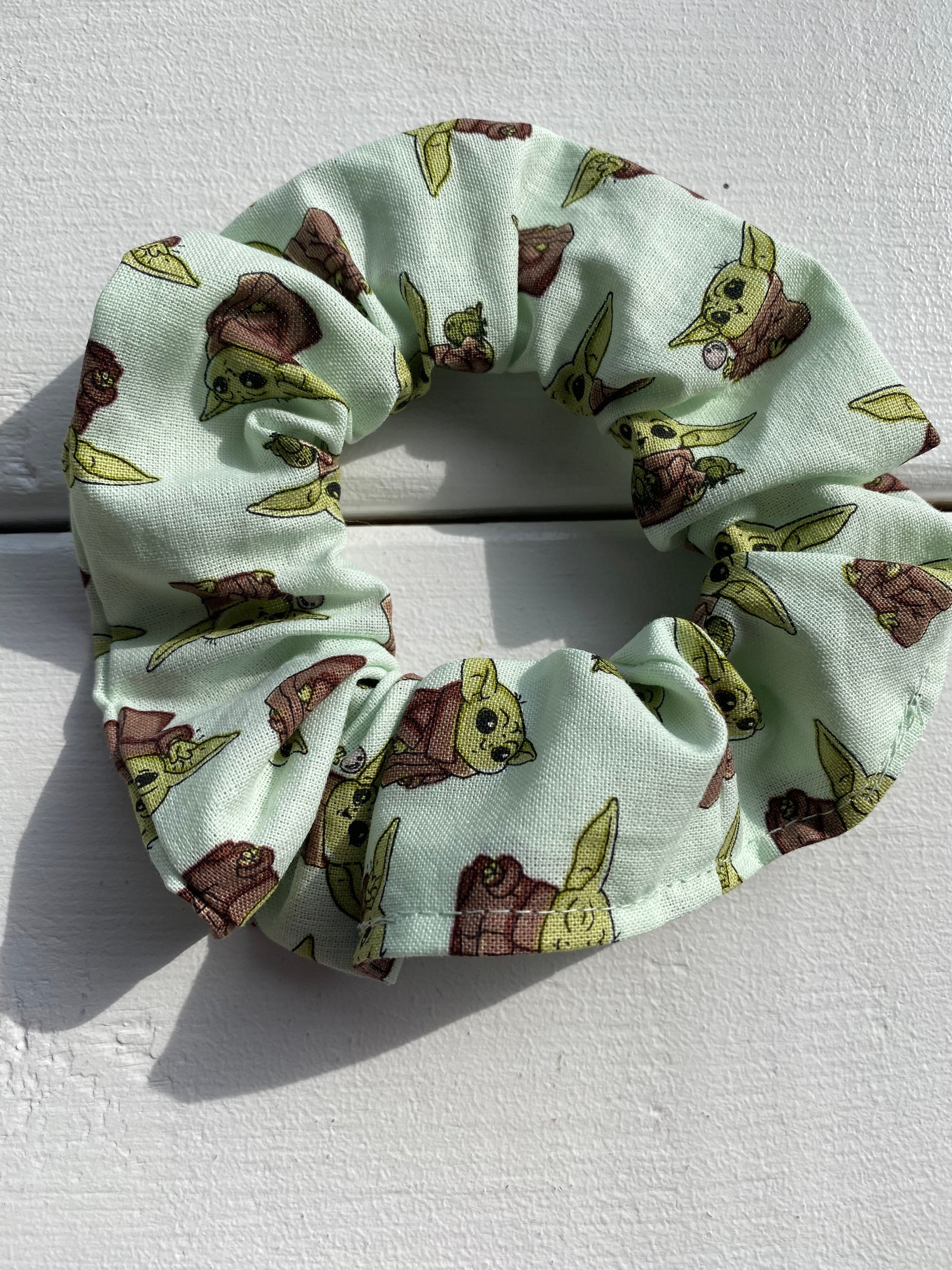 Baby Yoda Grogu Hair Scrunchie Star Wars Yoda Hair Accessory Etsy Canada