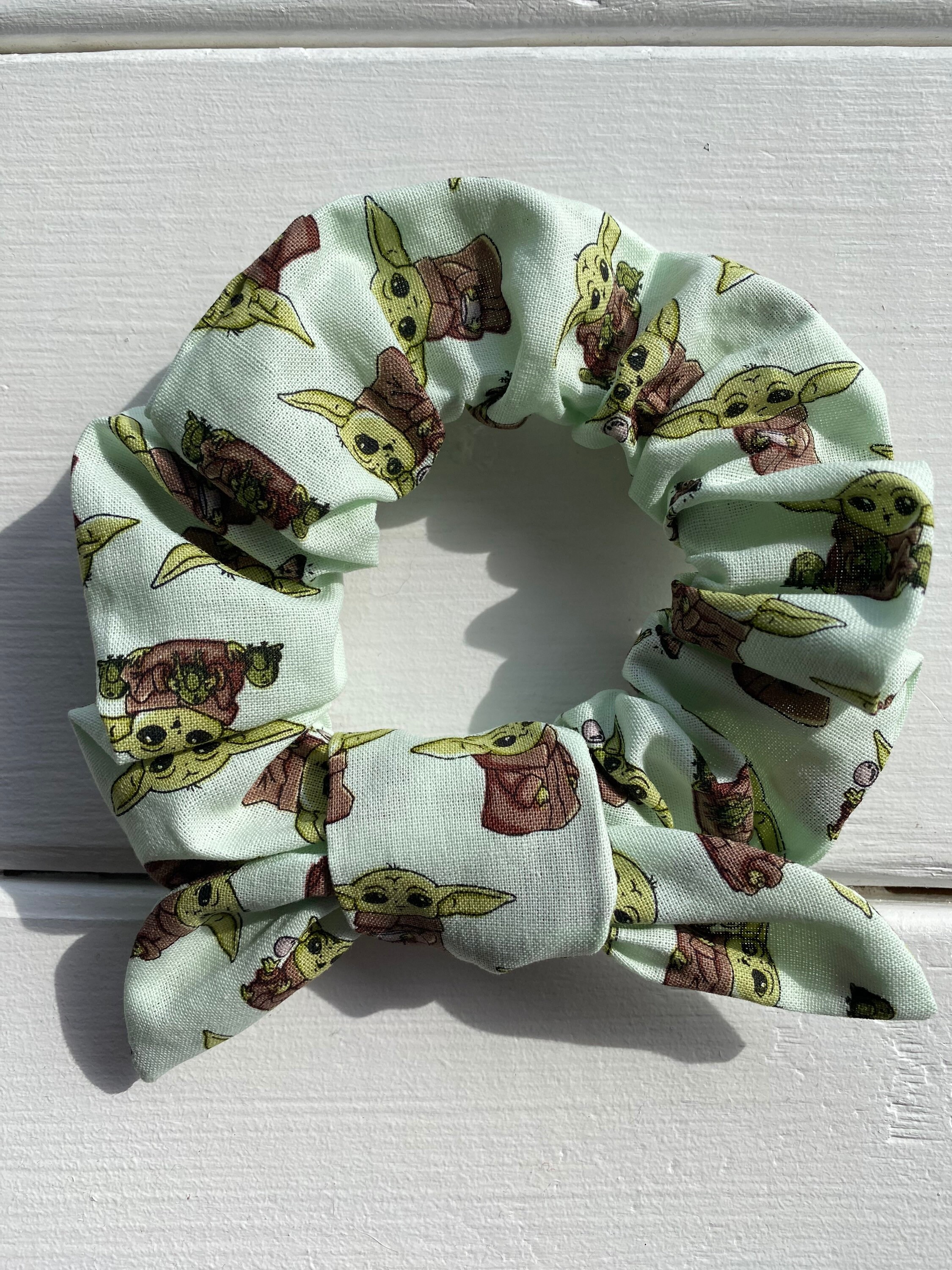 Baby Yoda Grogu Hair Scrunchie Star Wars Yoda Hair Accessory Etsy Canada