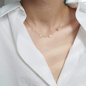 Personalized Sterling Silver Name Necklace,Custom Dainty Nameplate Necklace,Personalized Jewelry,Personalized Mother/'s Day Gift,Gift For Mom