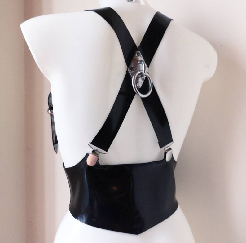 Latex Buckle Brace Harness Etsy