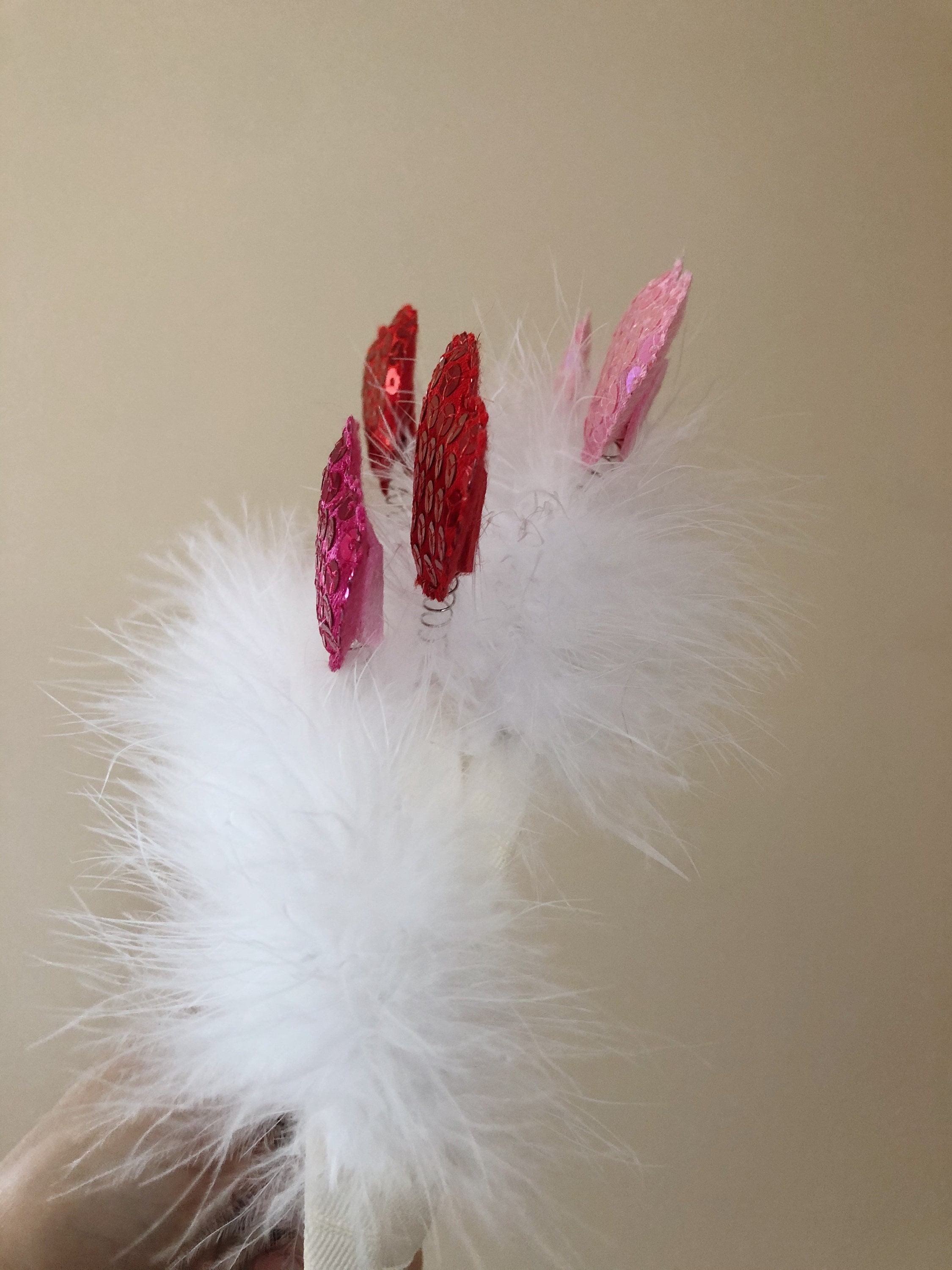 Valentine headband heart headband cupid valentine bobble Etsy