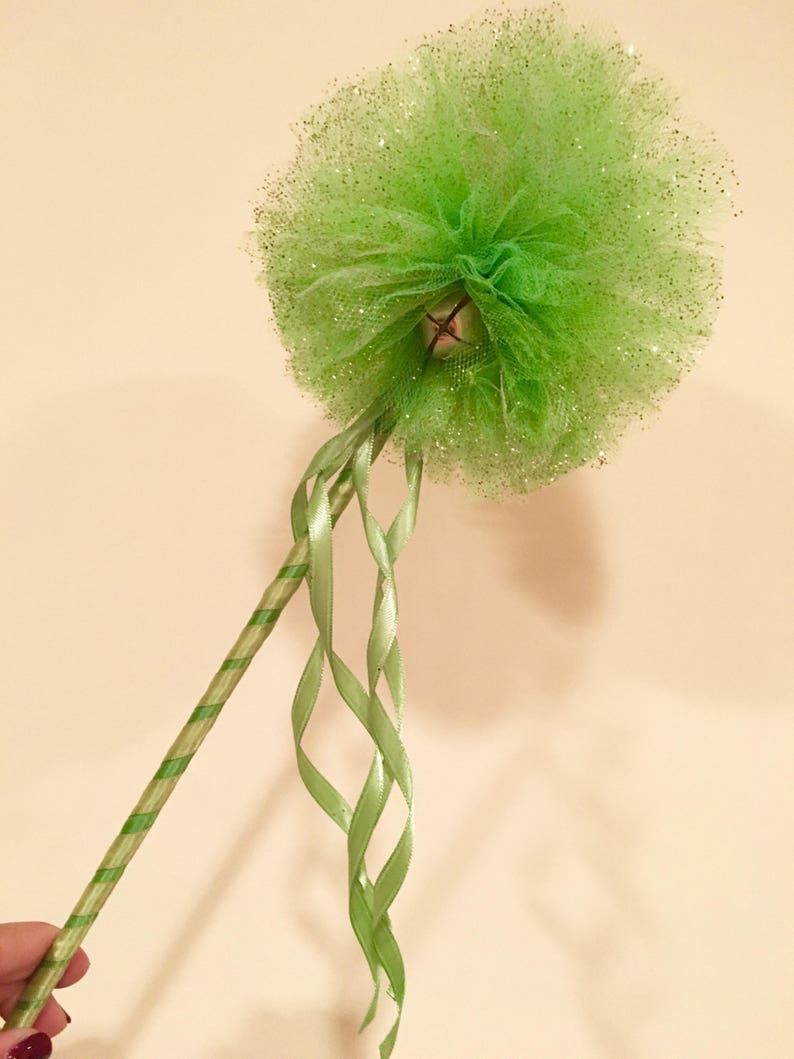 Tinker Bell wand costume wand green sparkle wand Disney Etsy