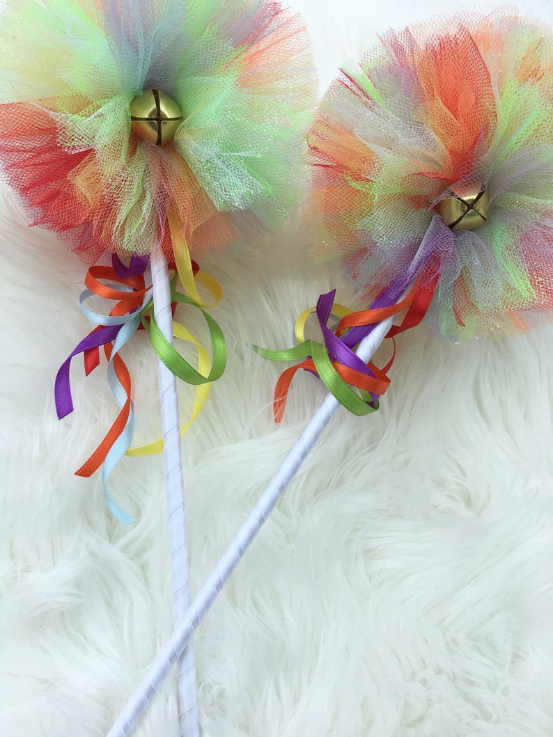 Rainbow wand fairy wand costume wands Etsy