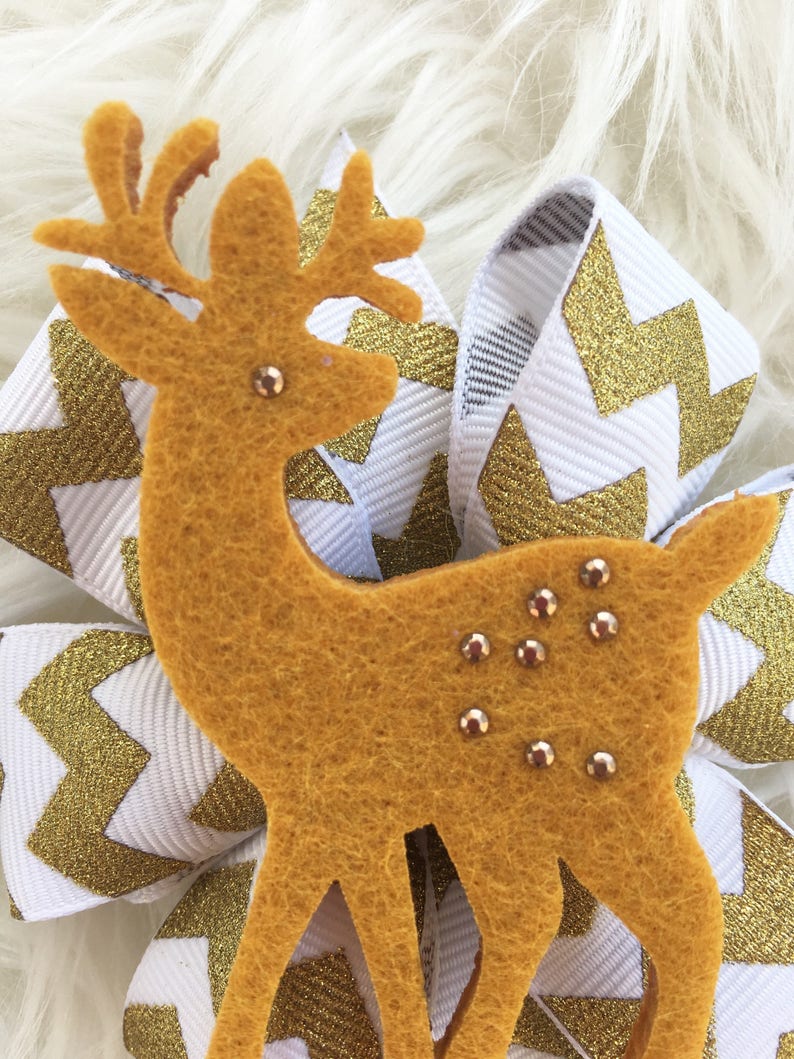 Christmas headband gold headband reindeer headband holiday Etsy
