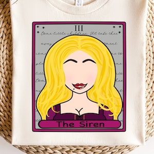 Sarah png-niedliches Herbstdesign-die Sirene-trendy Halloween-Design-niedliches Hexendesign-sistas-png für Sublimation-Tarot-Kartendesign-Tarot-png-Dateien