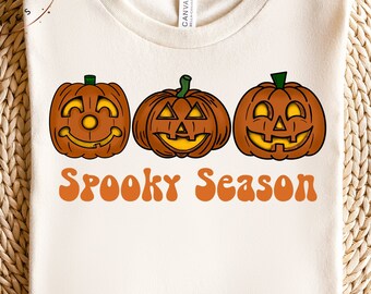 Spooky season png-cute halloween design-fall pumpkin png-fall pumpkin shirt-jack o laterns-halloween decor-fall wall art-pumpkin sublimation