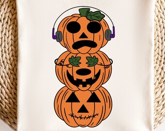 spooky season svg-retro pumpkin svg-hear no evil, see no evil, speak no evil-trendy pumpkin svg-jack o latern svg-funny halloween svg-fall