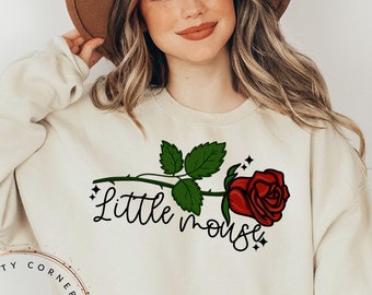 Little mouse png-Haunting png-book lovers png-romance readers-smutty book png-smut lover-book tok-book tube-book sublimation design-rose png