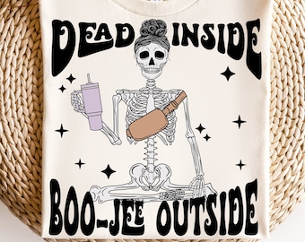 Png- boojee ghost-Dead inside skeleton-boojee skeleton png-funny ghost design-halloween shirt-sublimation designs-tumbler design-DTF print