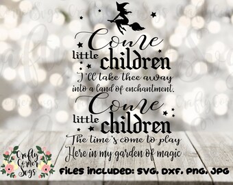 Come Little Children Etsy Come little children i'll take thee (thee = you) away into a land of enchantment come little children the time's come to play here in my garden of shadowspojďte malé děti vezmu vás pryč do světa okouzlení pojďte malé děti. come little children etsy