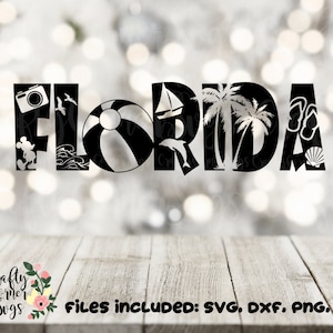 Florida-Florida Svg Entwurf-Strand SVG-Sommer-Urlaub-Florida Urlaub-Cricut-Silhouette-Scrapbooking-Cut Design druckbaren Eisen auf-tshirt