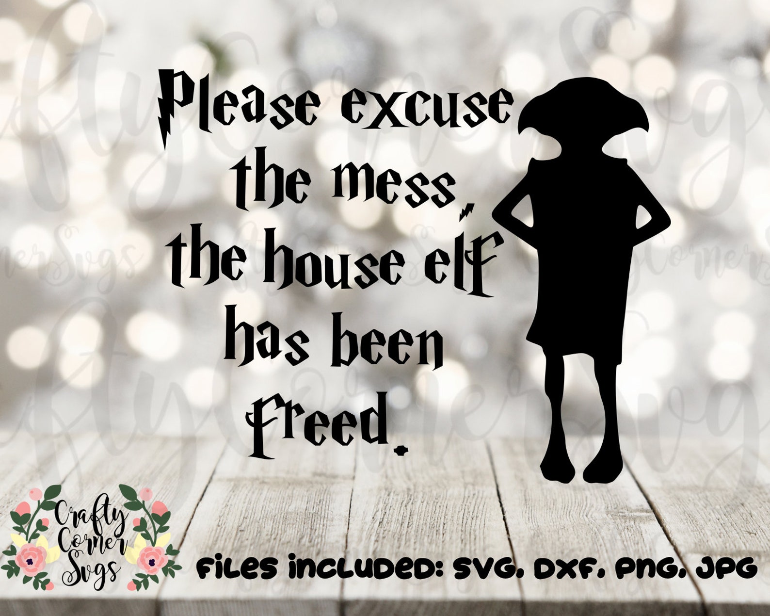 Download Dobby SVG-house elf-freed elf-dirty house-excuse the | Etsy