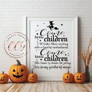 SVG-Sanderson Sister-Hocus Pocus svg-Come little children-Witch-fly-Halloween-movie-song-Quote-Cricut-Instant Download-Digital File-Iron on image 5