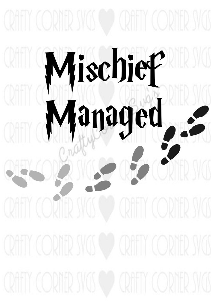 Download SVG Cut File-Mischief Managed-SVG-Harry Potter | Etsy