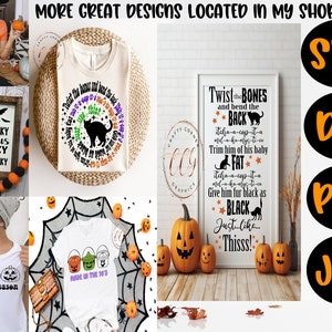 SVG-Sanderson Sister-Hocus Pocus svg-Come little children-Witch-fly-Halloween-movie-song-Quote-Cricut-Instant Download-Digital File-Iron on image 2