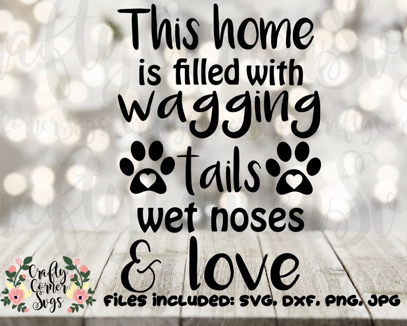 Download SVG-Dog svg-wagging tails-wet noses-paw print-mans best | Etsy