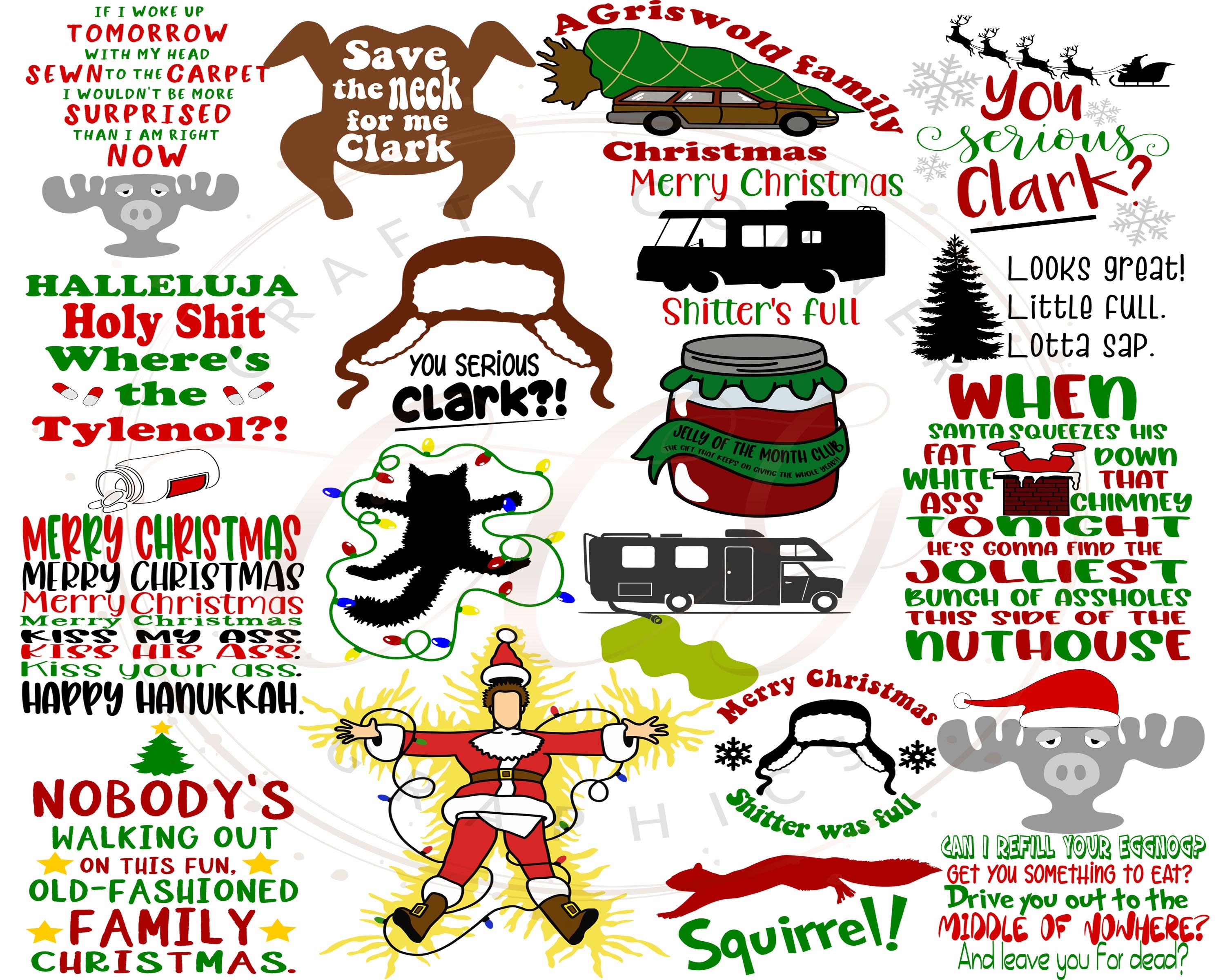 Christimas SVG Bundle-clark Xmas Svg-family-ornament Svg-shitter's Full ...