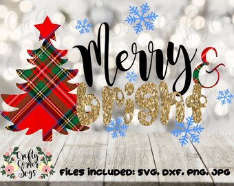 SVG-Merry & Bright-Joy-Peace-Believe-Christmas-holiday-tshirt-poster-home decor-Christmas top-scrapbooking-gift-dxf-png-cricut-silhouette