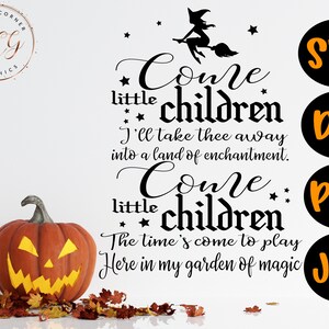 SVG-Sanderson Sister-Hocus Pocus svg-Come little children-Witch-fly-Halloween-movie-song-Quote-Cricut-Instant Download-Digital File-Iron on image 4