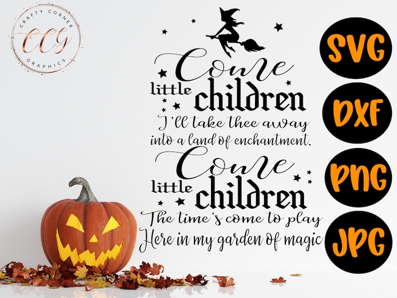 SVG-Sanderson Sister-Hocus Pocus svg-Come little children-Witch-fly-Halloween-movie-song-Quote-Cricut-Instant Download-Digital File-Iron on image 4
