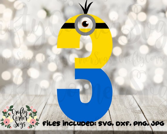 Download Svg Minion Birthday Boy Third Bday Party Tshirt Iron Etsy