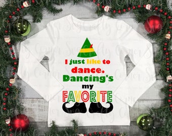 SVG-Christmas svg-Elf-Dancings my favorite-Xmas-Cricut-Silhouette-Home Decor-Vinyl-Decal-Scrapbooking-T-shirt-Holiday Coffee Mug-Funny-Cute