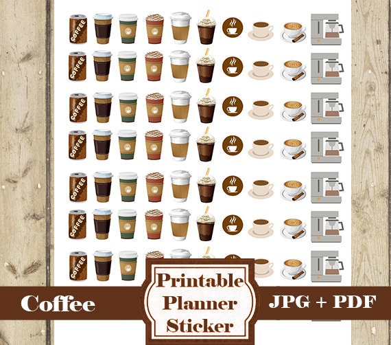 1524~~Coffee Pot Planner Stickers.