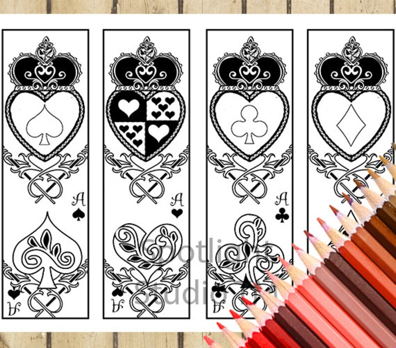 playing card printable bookmarks 4 printable adult