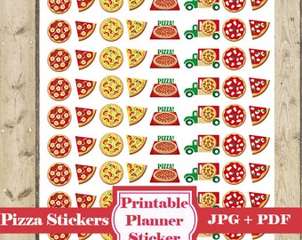 Etiqueta engomada del planificador de PIZZA – Planificador imprimible de pizza Mini pegatina de pizza Icono Etiqueta de pizza Fiesta de pizza Pegatinas de icono de pizza funcional DESCARGAR
