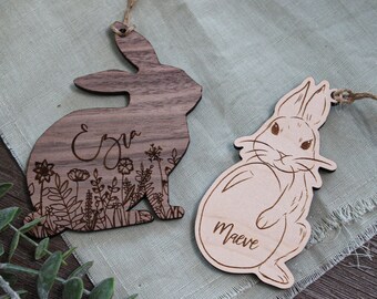 Bunny Basket Tags | Personalized Easter Basket Tags | Easter Basket Stuffers | Easter Basket Filler | Baby's First Easter