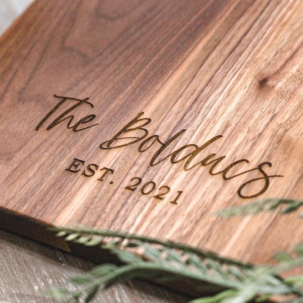 Engraved Last Name Custom Cutting Board | Bread Board | Personalized Charcuterie | Housewarming Gift | Closing Gift | Wedding Gift