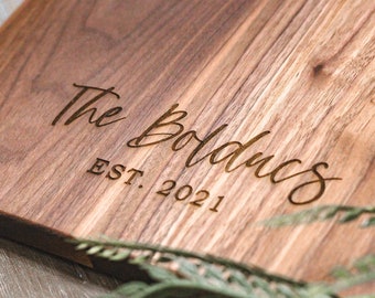 Engraved Last Name Custom Cutting Board | Bread Board | Personalized Charcuterie | Housewarming Gift | Closing Gift | Wedding Gift