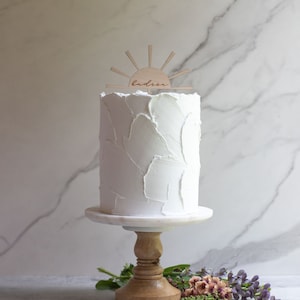 First Trip Around The Sun Cake Topper | Personalized Wooden Topper | Here Comes The Sun | Sonshine | One In The Sun
