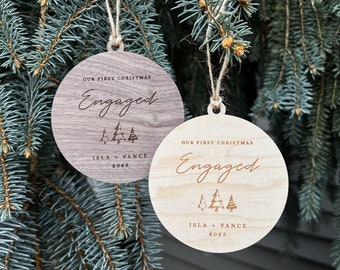 First Christmas Engaged Ornament | Last Christmas As A Miss | Engagement Gift