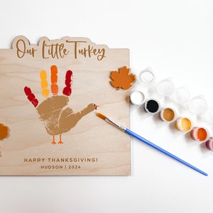 Thanksgiving Handprint Kit | Baby's First | Fall Activity | Our Little Turkey | Kid's Craft | DIY | Holiday Keepsake | Turkey Handprint