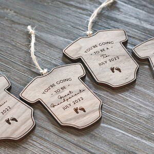 Pregnancy Announcement Ornament Christmas Pregnancy Holiday Pregnancy Announcement Baby's First Christmas 2024 Baby image 5