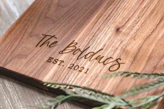 Wood Cutting Board. Last Name Custom. Housewarming. Wedding Gift